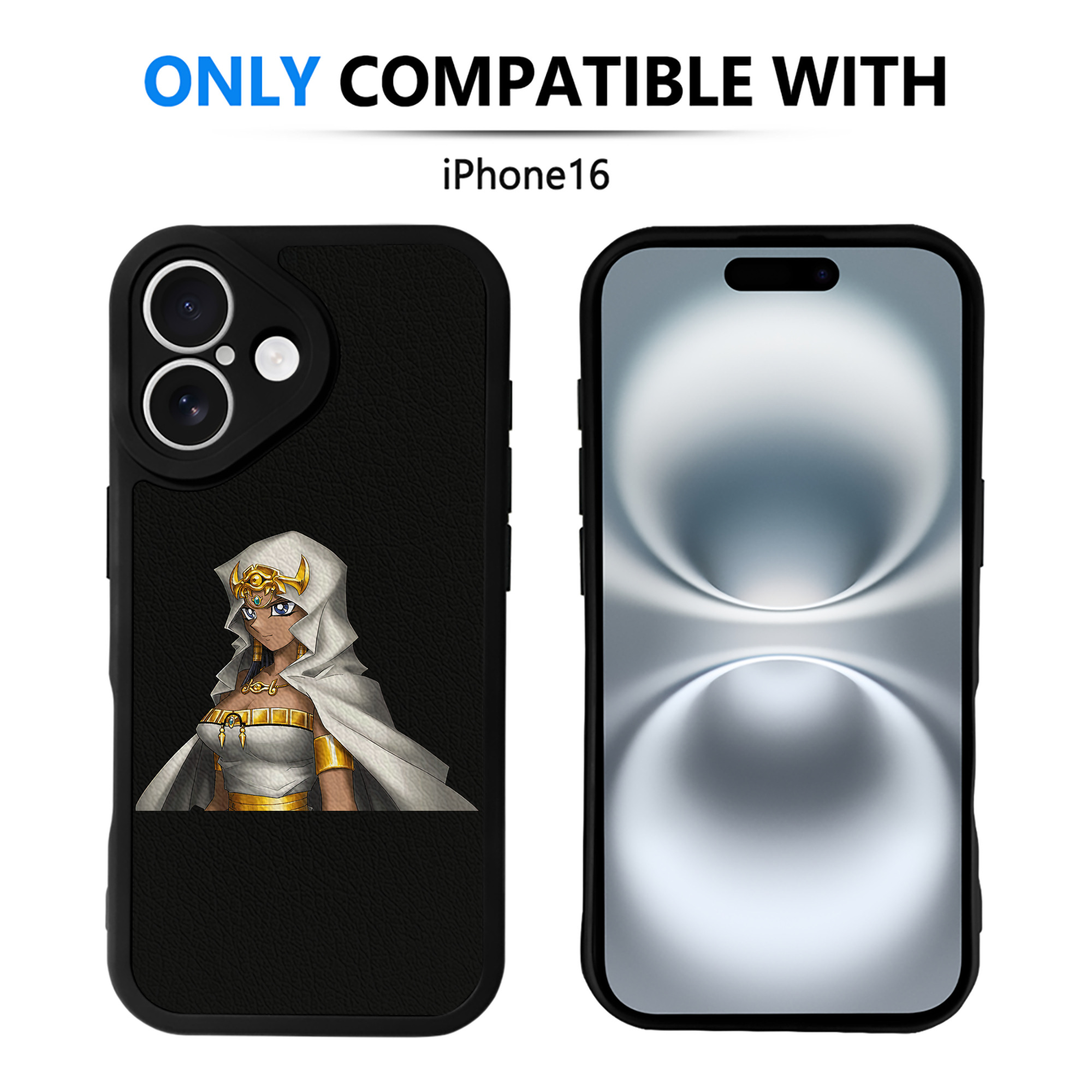 （画像用） 遊☆戯☆王 Yu-Gi-Oh! 【iPhone 16シリーズ対応】シリコンスマホケース（レザー調） 材質：シリコン